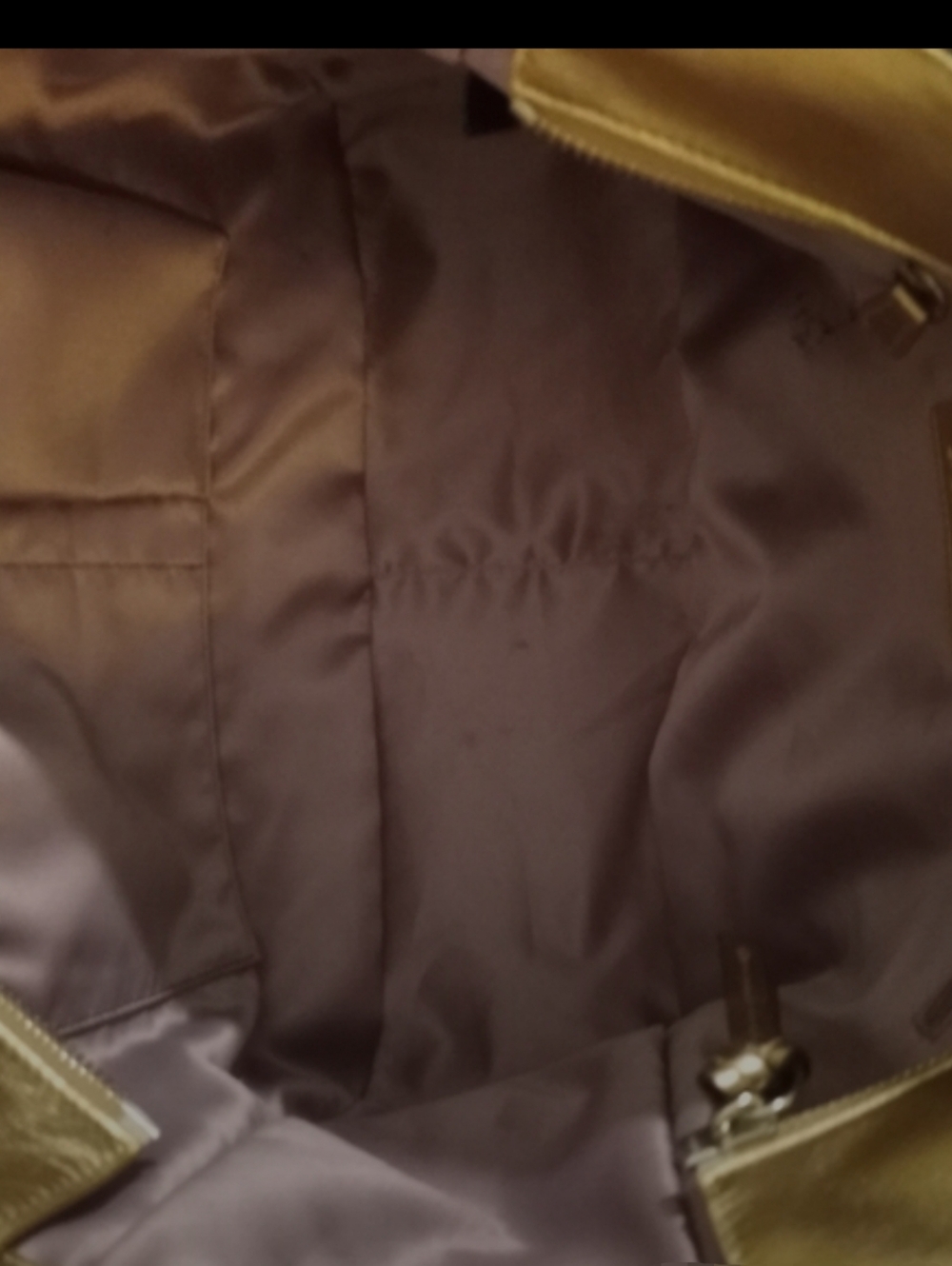 COACH Gold Leather Embossed Tote - Picture 3 of 8